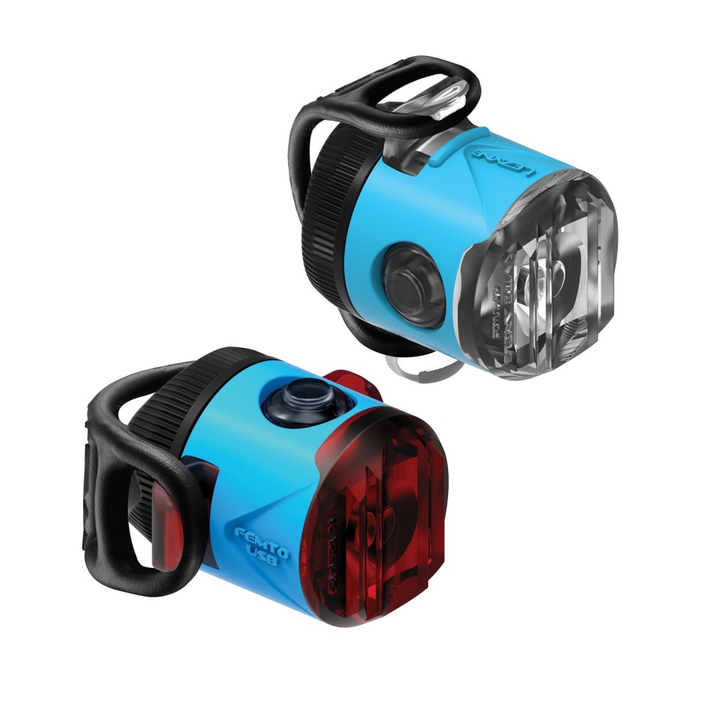 Set Lumini Lezyne Led Femto Usb Pair - Blue Bike Light