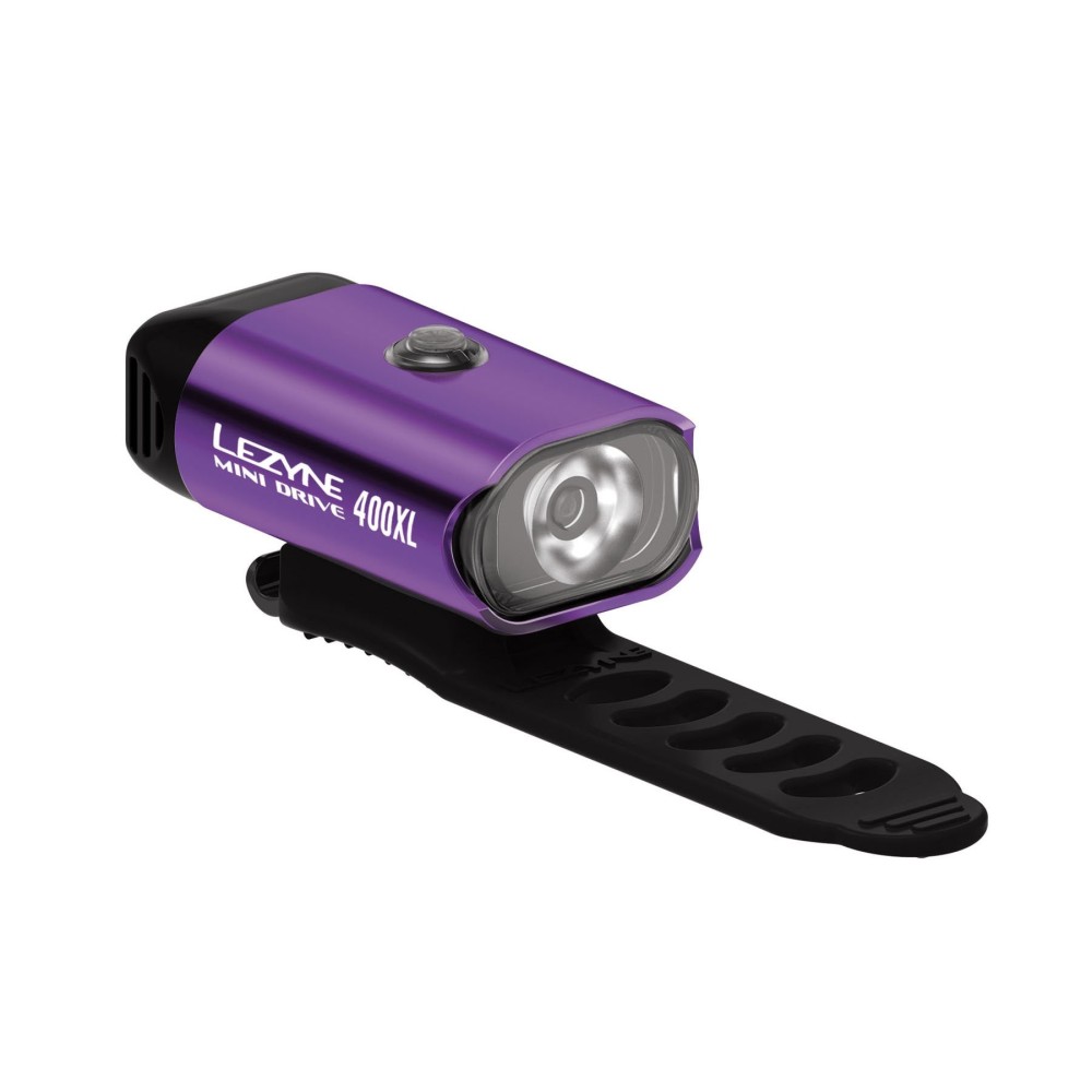 Lumina Fata Lezyne Mini Drive 400 Xl Purple/Hi Gloss Bicycle Light