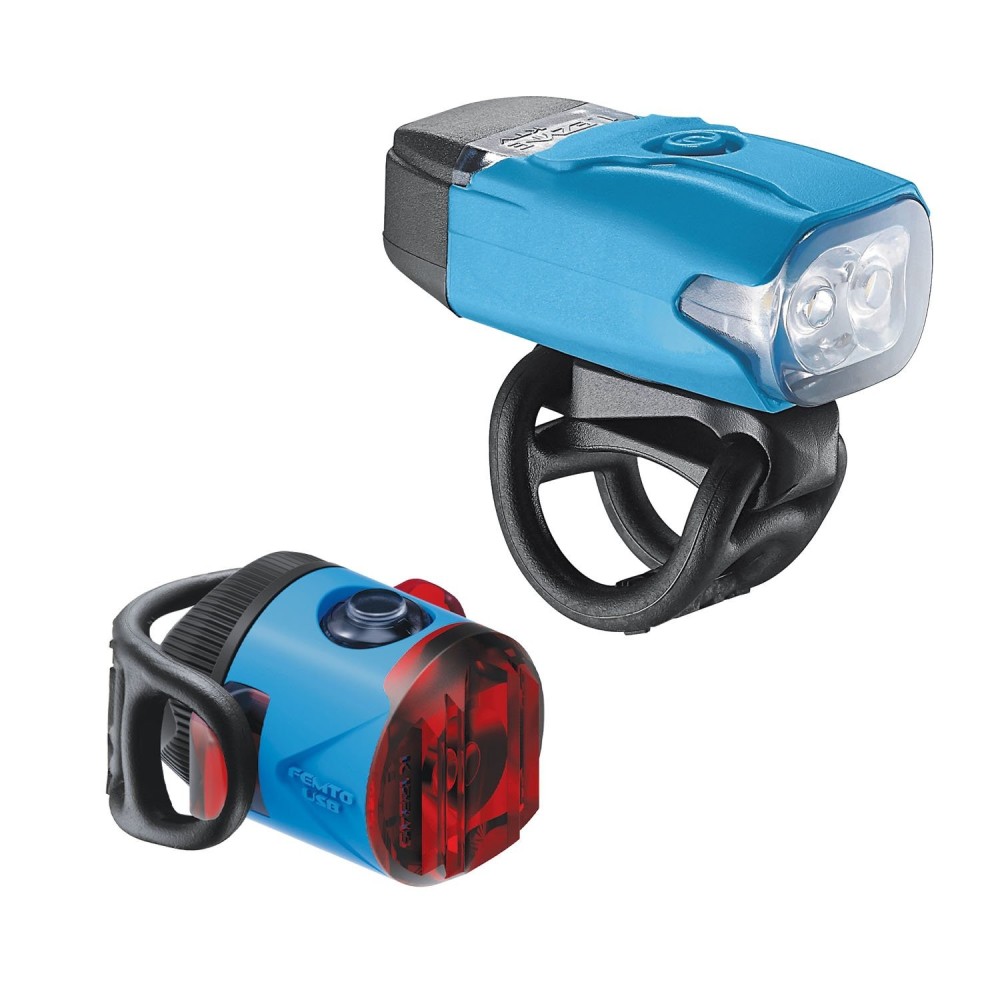 Set Lumini Lezyne Ktv Drive/Femto Usb Pair Blue Bike Light