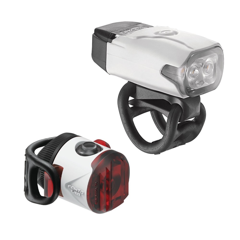 Set Lumini Lezyne Ktv Drive/Femto Usb Pair-White