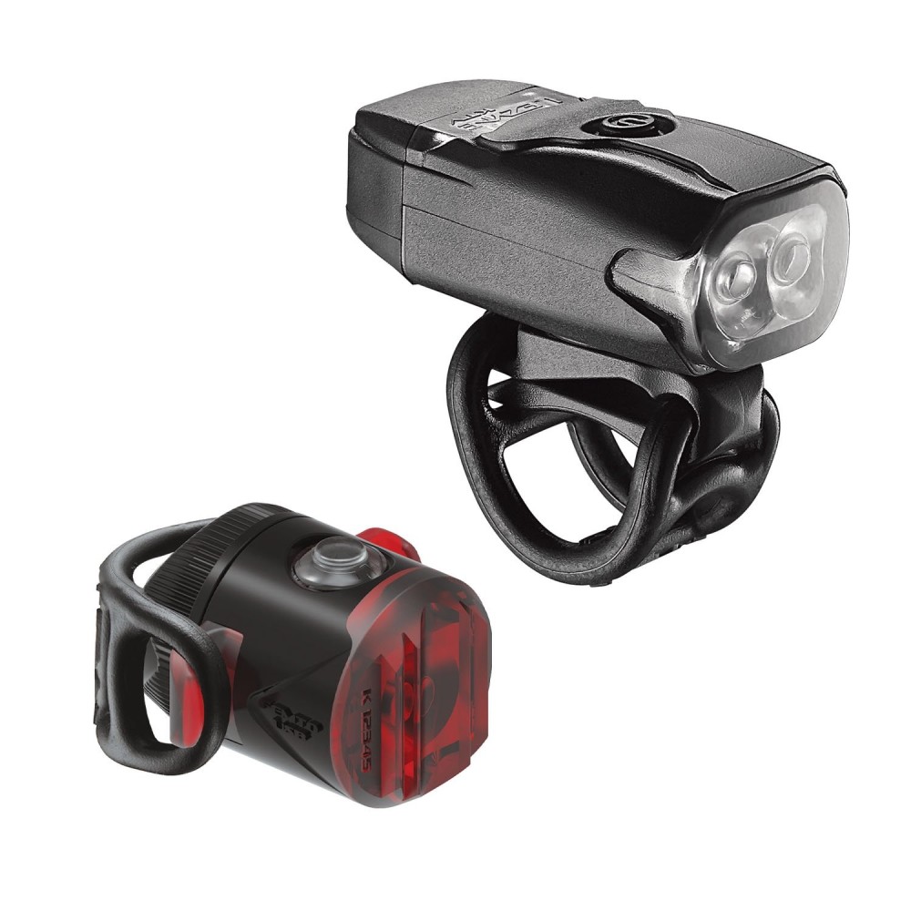 Set Lumini Lezyne Ktv Drive/Femto Usb Pair Black Bike Light