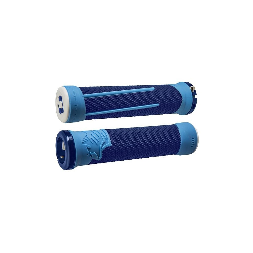 Mansoane Odi Ag2 V2.1 Lock-On Grips Blue/Lt Blue With Blue Clamps