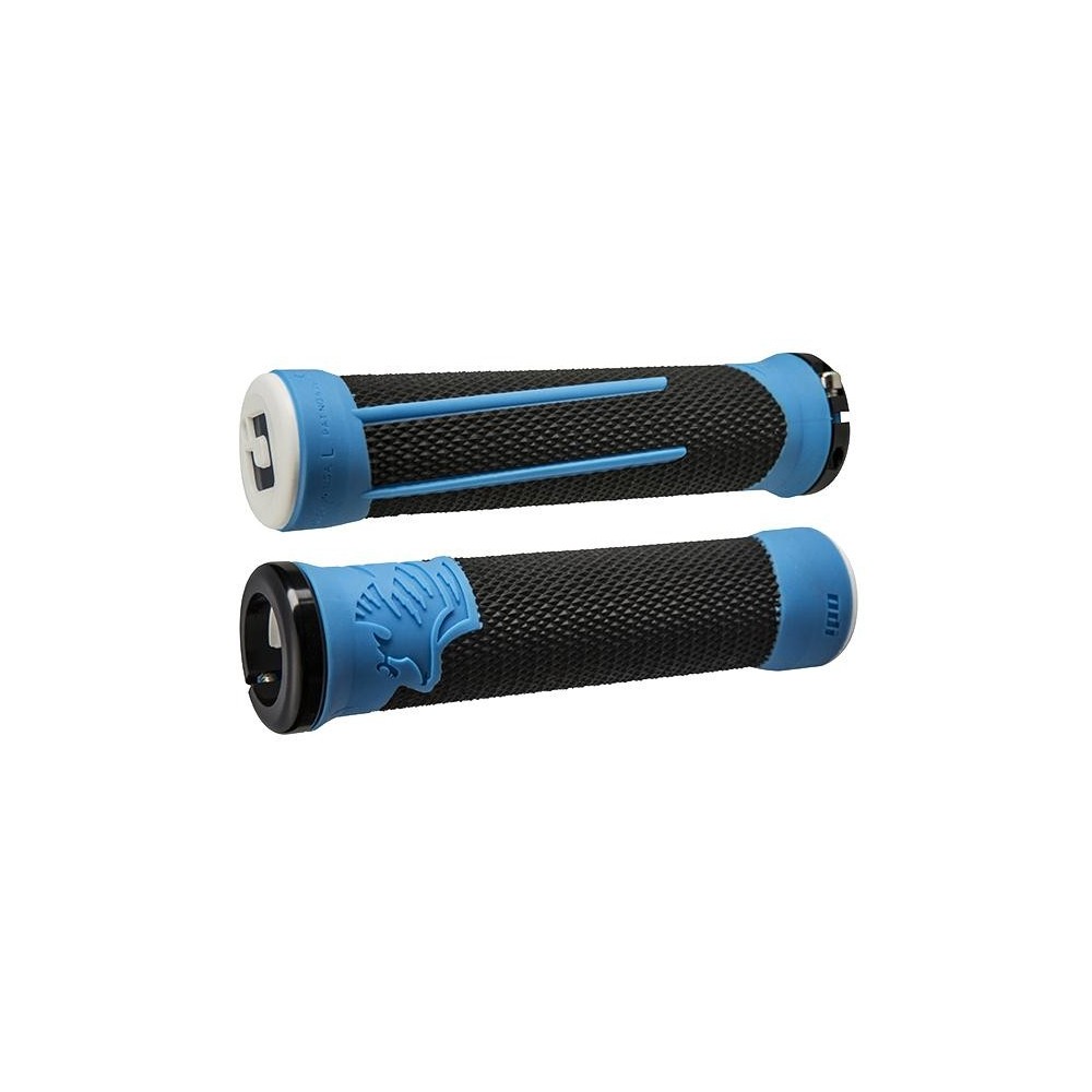 Mansoane Odi Ag2 V2.1 Lock-On Grips Black/Blue With Blue Clamps