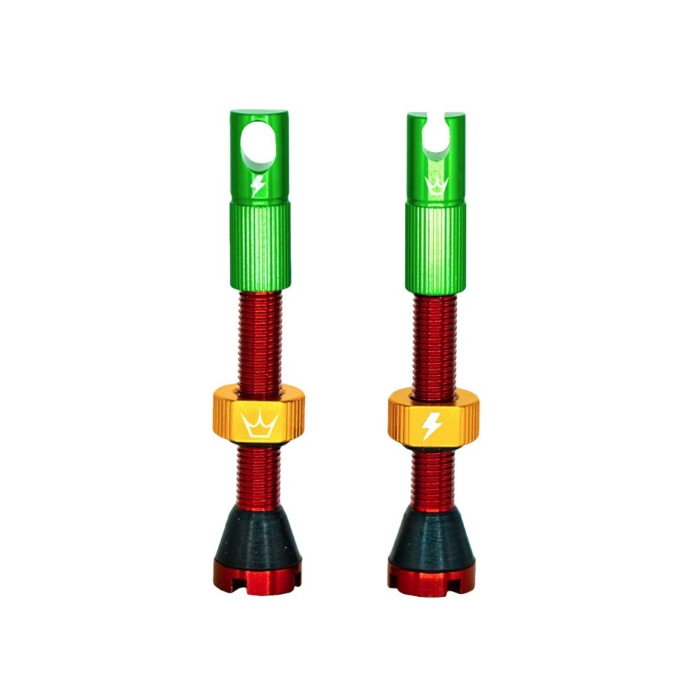 Peaty's x 50to01 (MK2) Tubeless Valves - 42mm / Rasta