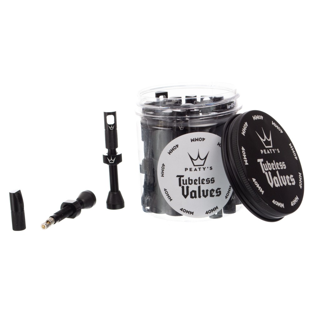 Workshop Pack - Peaty's x Chris King (MK2) Tubeless Valves - 42mm / Black (26 Single Valves)