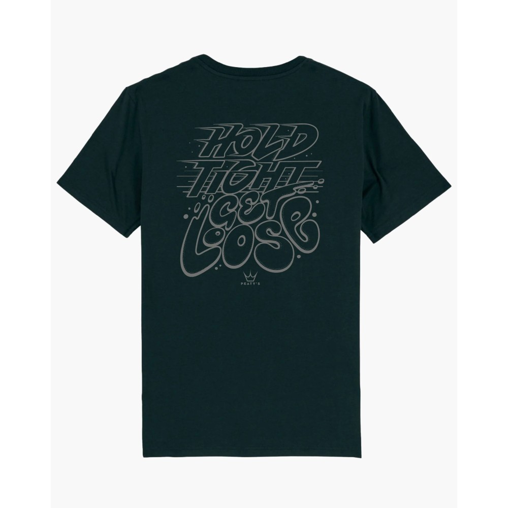 Peaty's AW23 RideWear T-Shirt - Hold Tight Get Loose / Black M