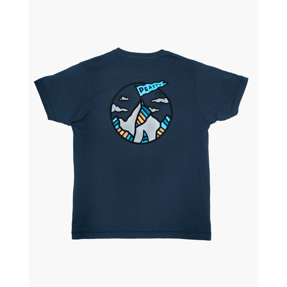 Peaty's Ride Wear RideWear T-Shirt - Flag / Denim Blue - M