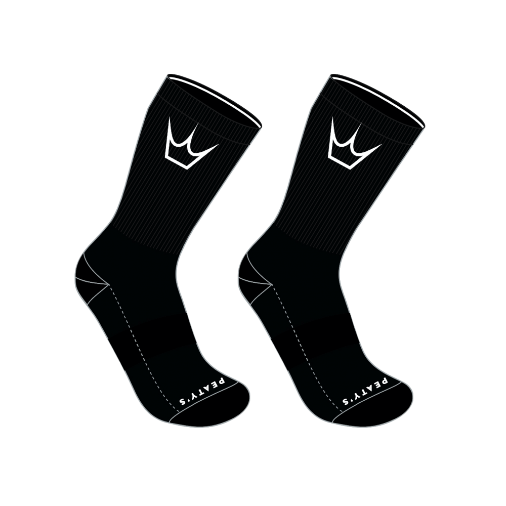 Peaty's Shredsocks - Black / White Crown