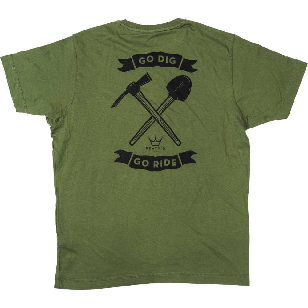 Peaty's Go Dig Go Ride T-Shirt Forest Green - XL