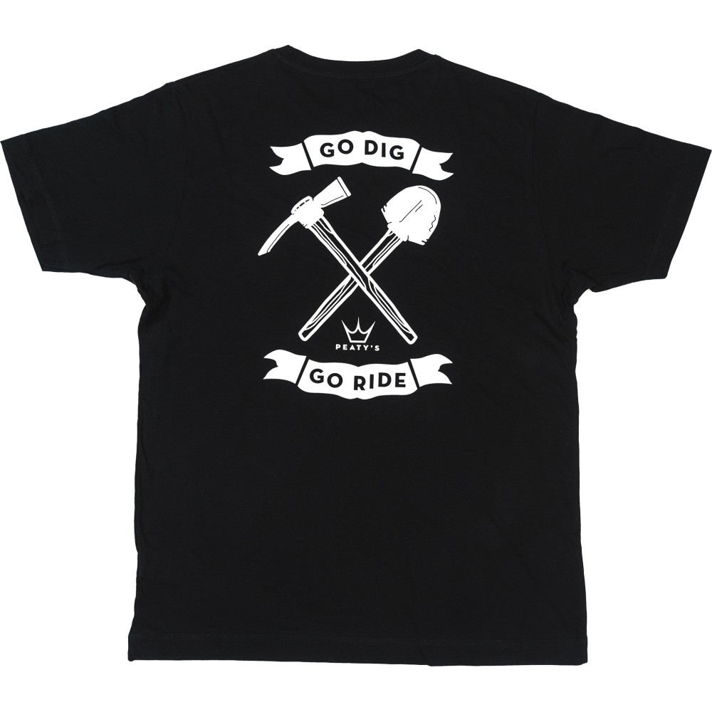 Peaty's Go Dig Go Ride T-Shirt Black - XL