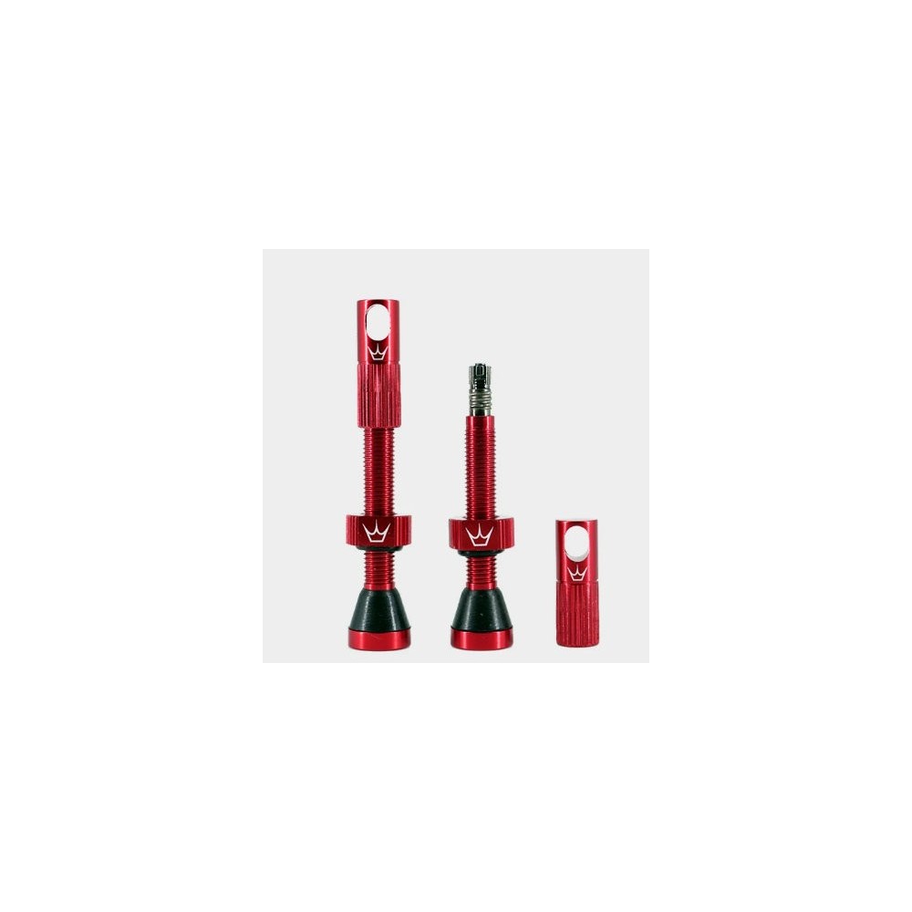 Peaty's x Chris King Tubeless Valves 42mm Pair Red