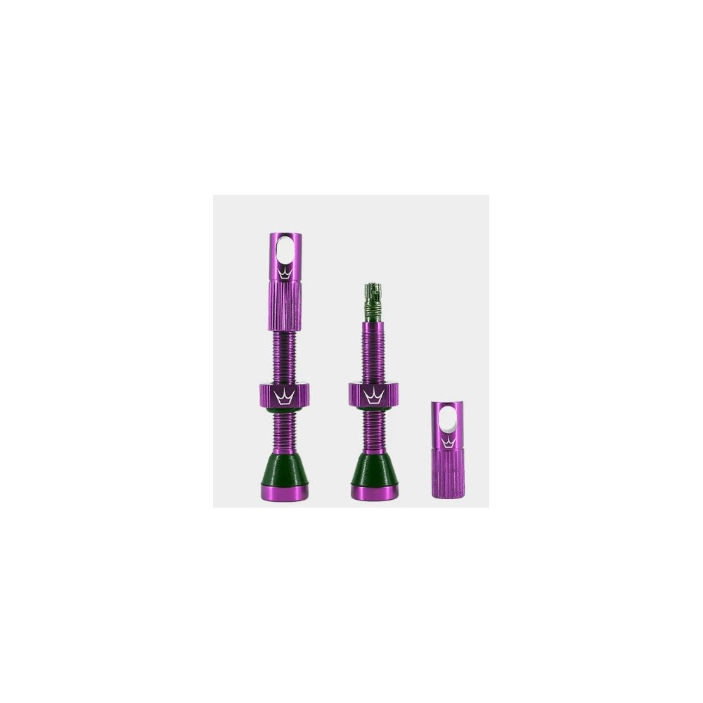 Peaty's x Chris King Tubeless Valves 42mm Pair Violet