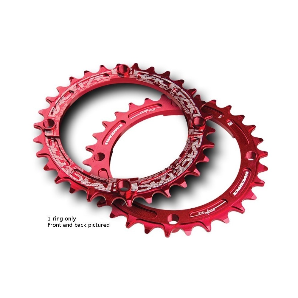 RACE FACE CHAINRING SINGLE NARROW WIDE 104X30 RED