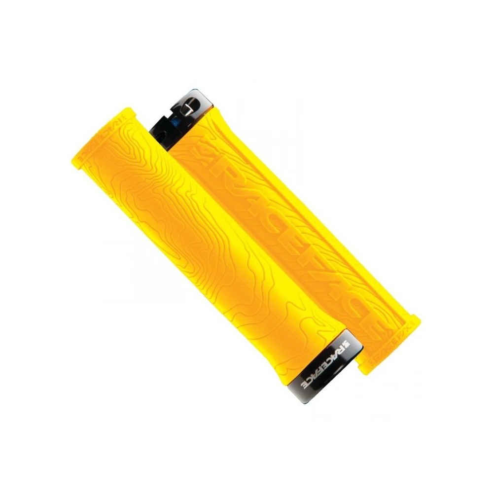 RACE FACE GRIP HALF NELSON W/LOCK YELLOW