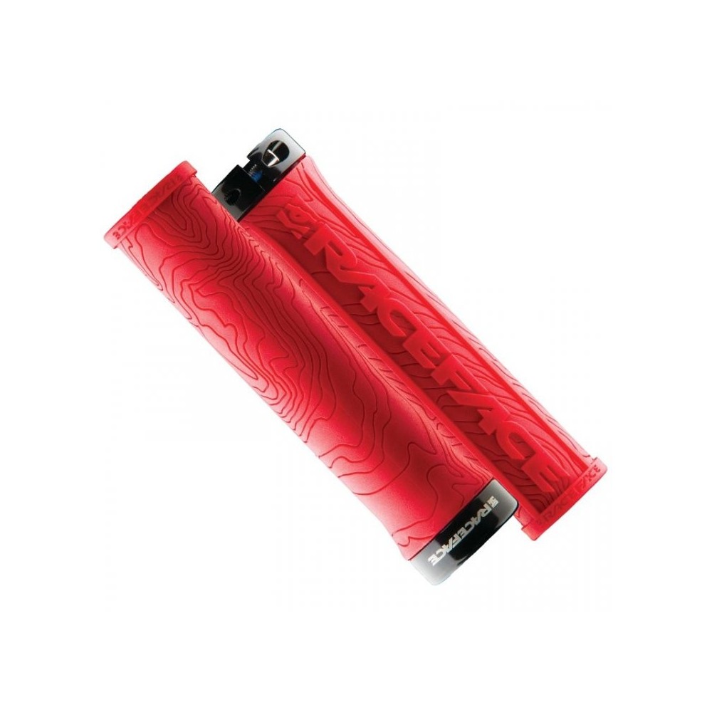 RACE FACE GRIP HALF NELSON W/LOCK RED