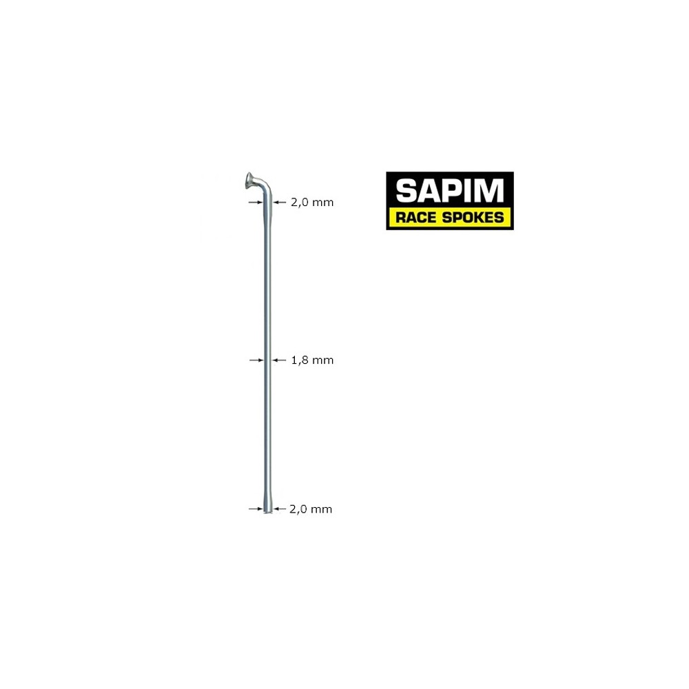 SAPIM Race Spokes 280mm J-Bend Black Box Per 100