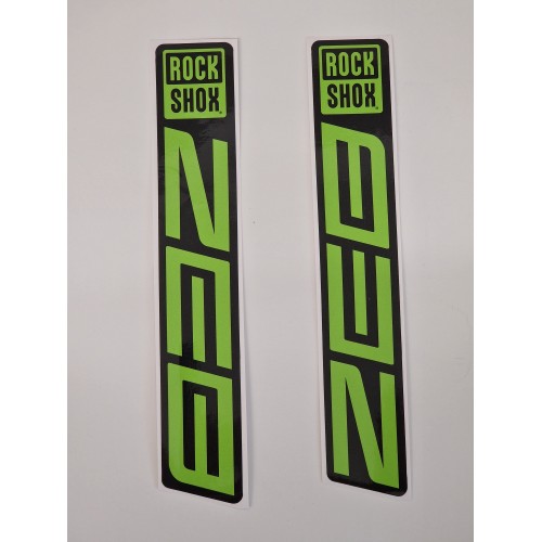 Sticker Rock Shox ZEB Replica Logo Decals Lime