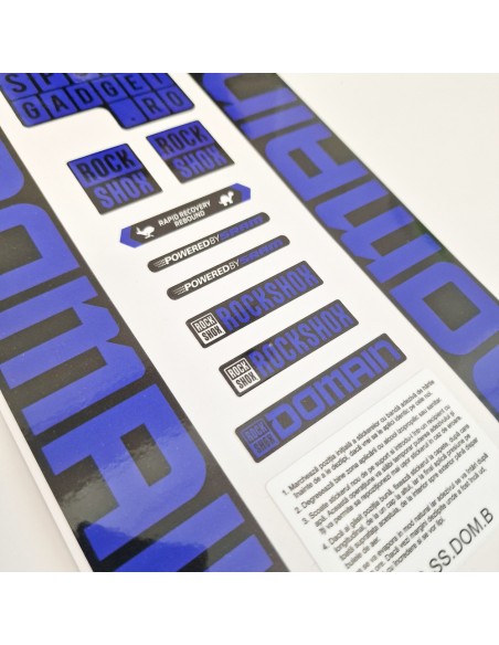 Stickere RockShox Domain Replica Decal Kit Black/Blue
