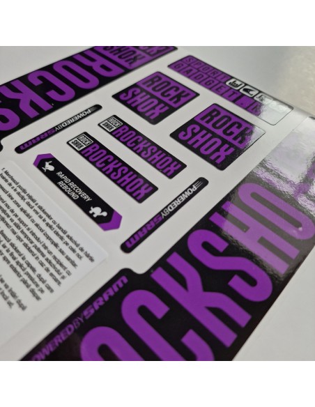 Stickere RockShox Recon V3 Replica Decal Kit Black/Purple