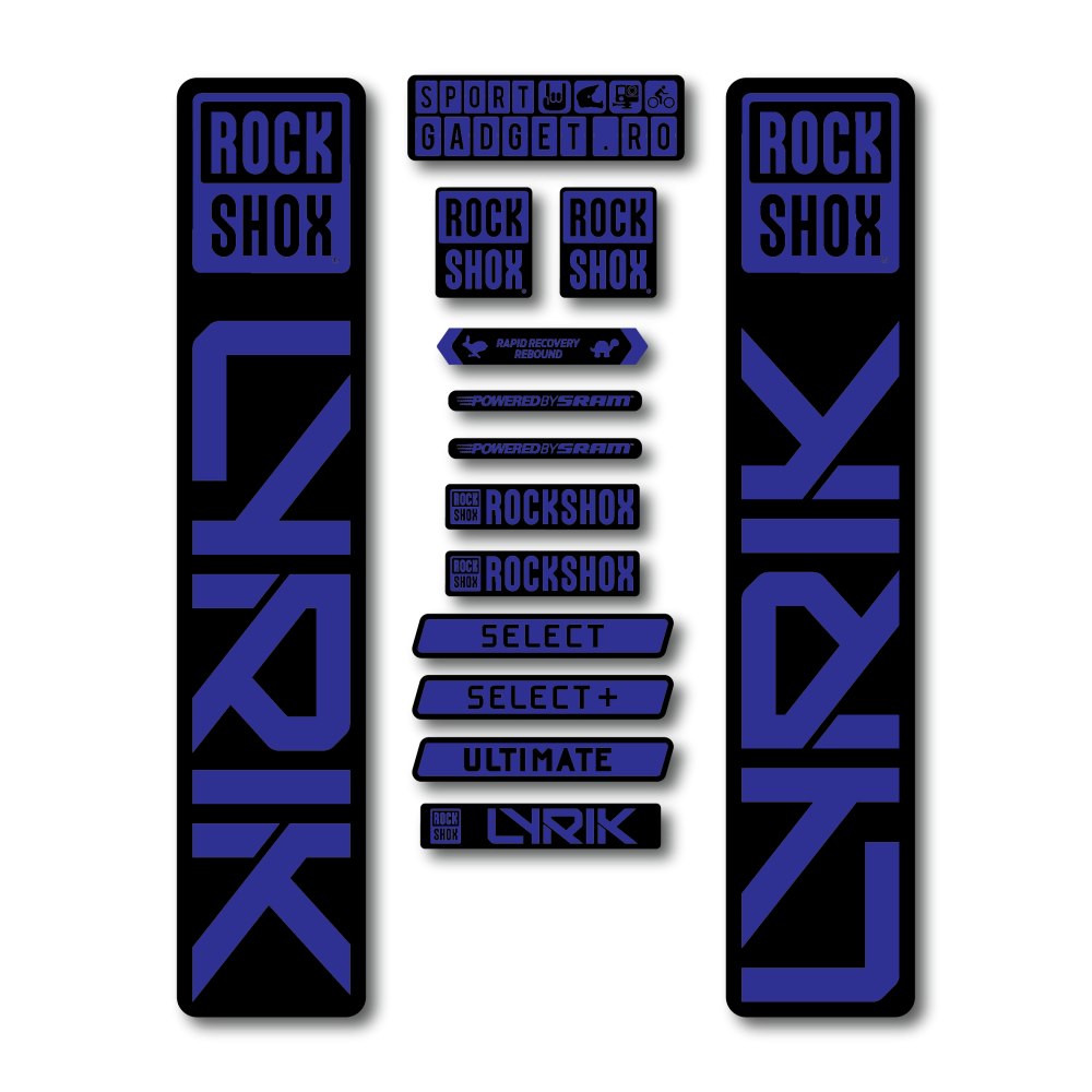 Stickere RockShox Lyrik 2023 Replica Decal Kit Black/Blue