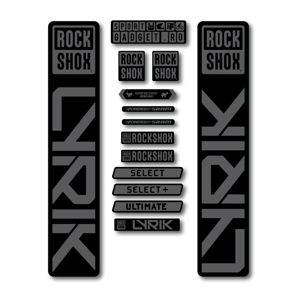 Stickere RockShox Lyrik 2023 Replica Decal Kit Black/Grey