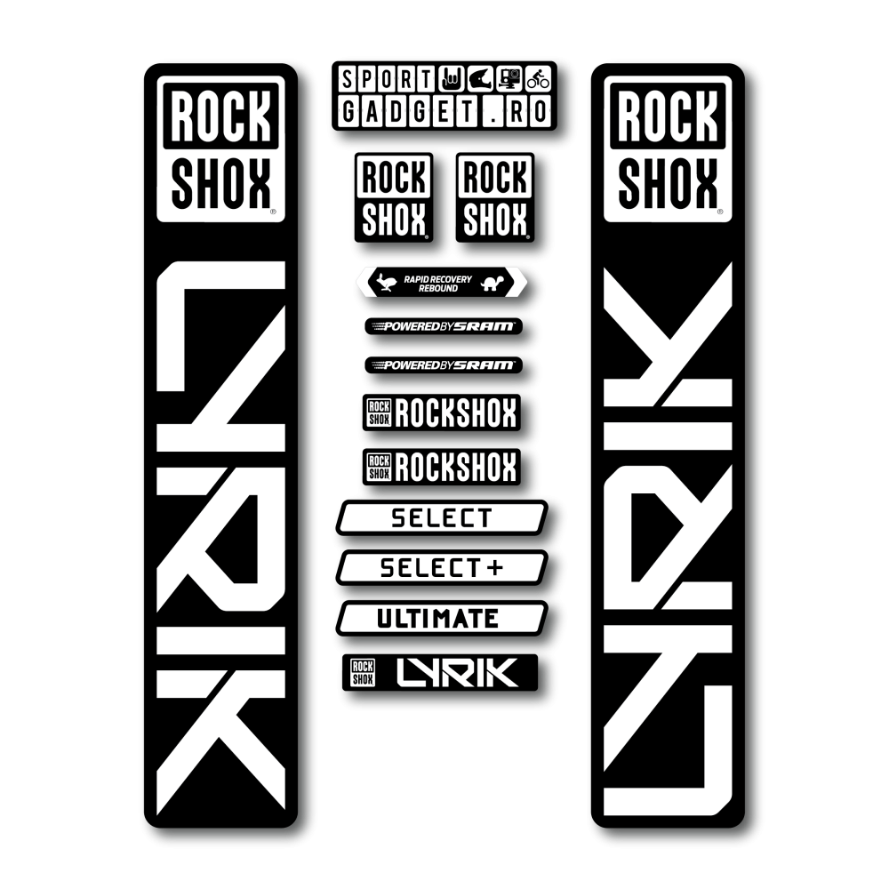 Stickere RockShox Lyrik 2023 Replica Decal Kit Black/White