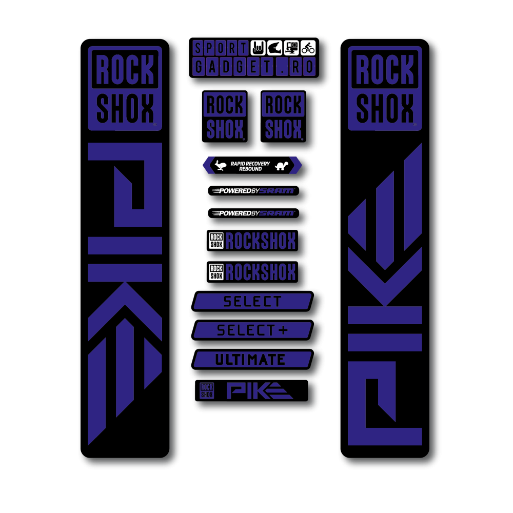 Stickere RockShox Pike 2023 Replica Decal Kit Black/Blue