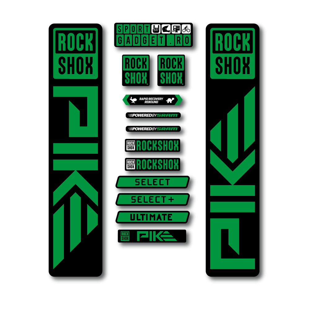 Stickere RockShox Pike 2023 Replica Decal Kit Black/Green