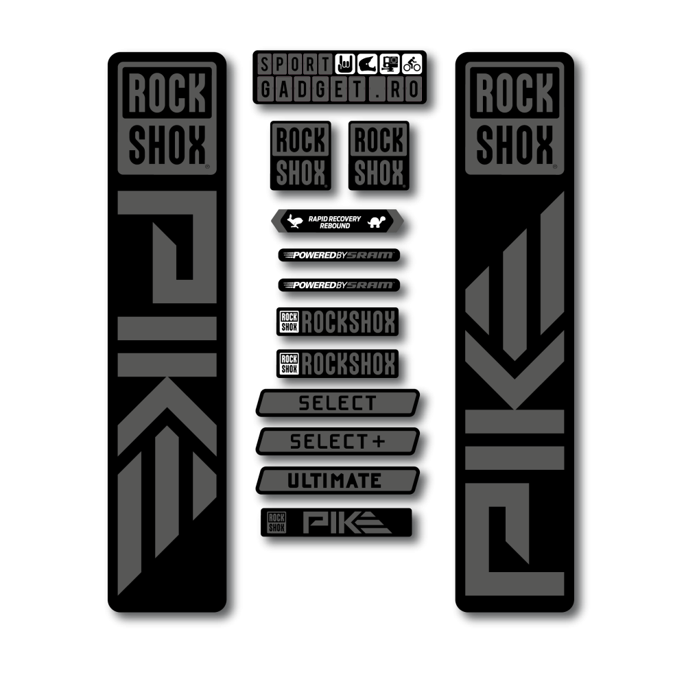 Stickere RockShox Pike 2023 Replica Decal Kit Black/Grey