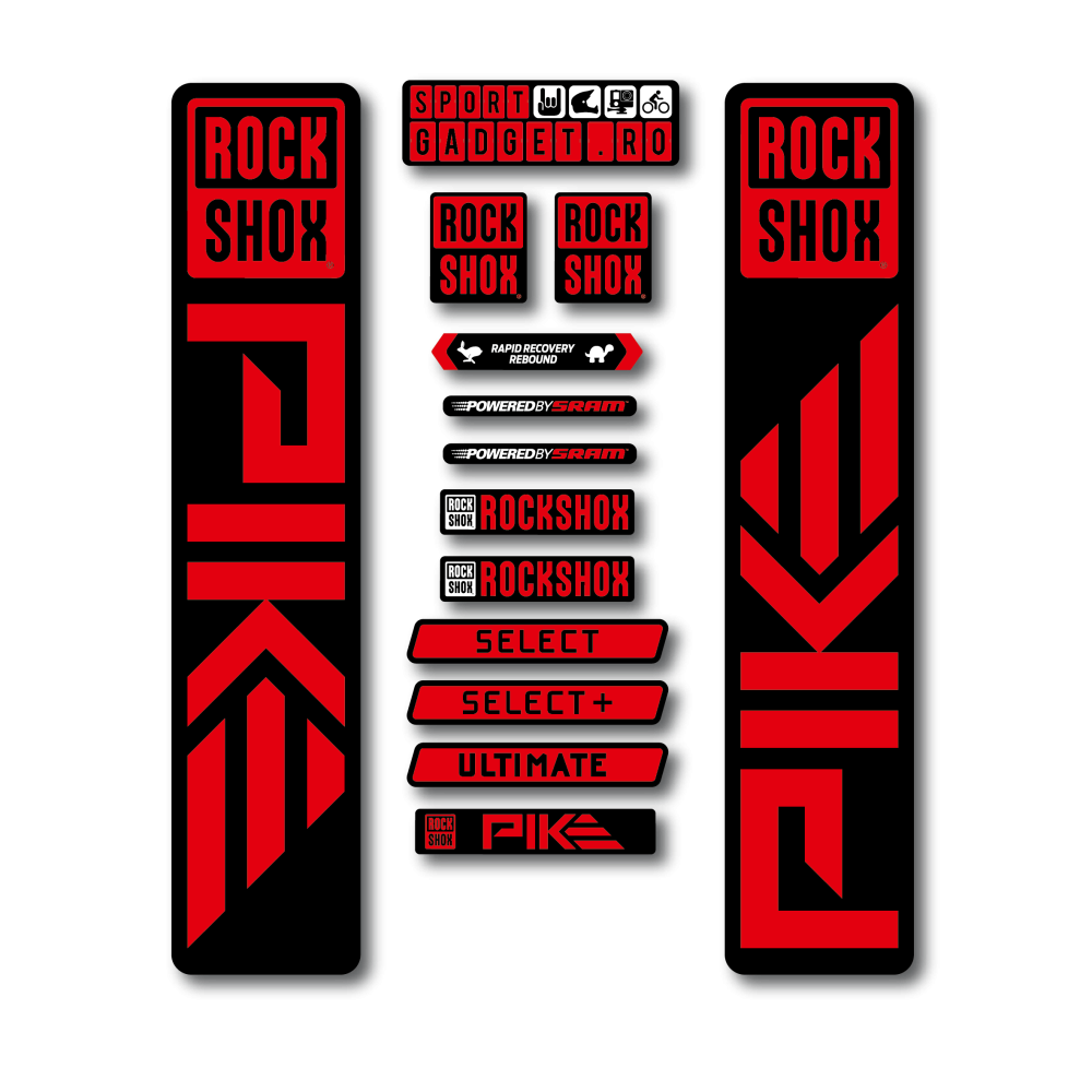 Stickere RockShox Pike 2023 Replica Decal Kit Black/Red