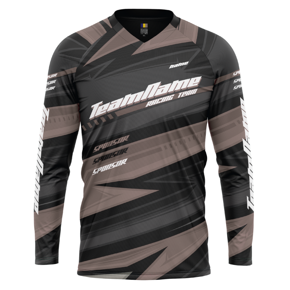 Bluza Ciclism Personalizata - Racing Arrows Jersey - Enduro / Freeride / Downhill Grey