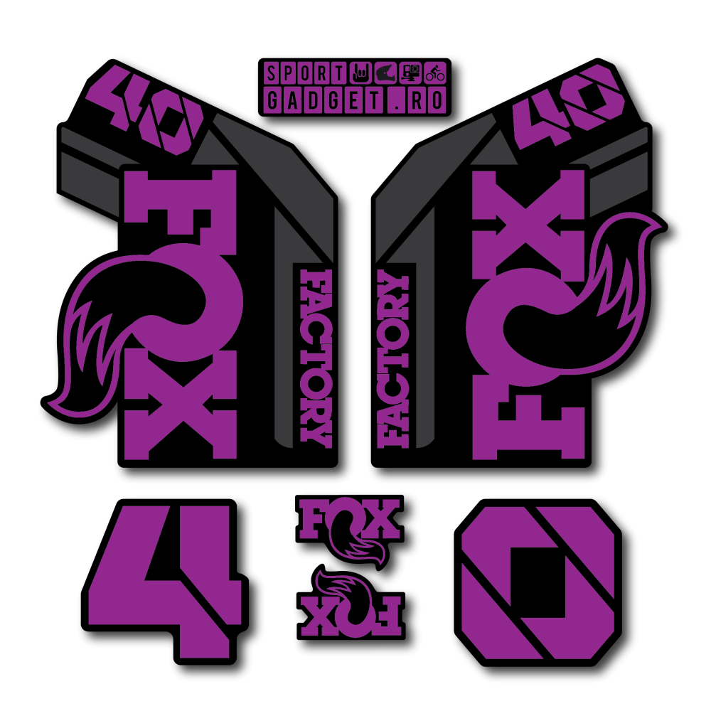 Stickere Fox 40 Factory Replica Decal Kit Midnight Purple