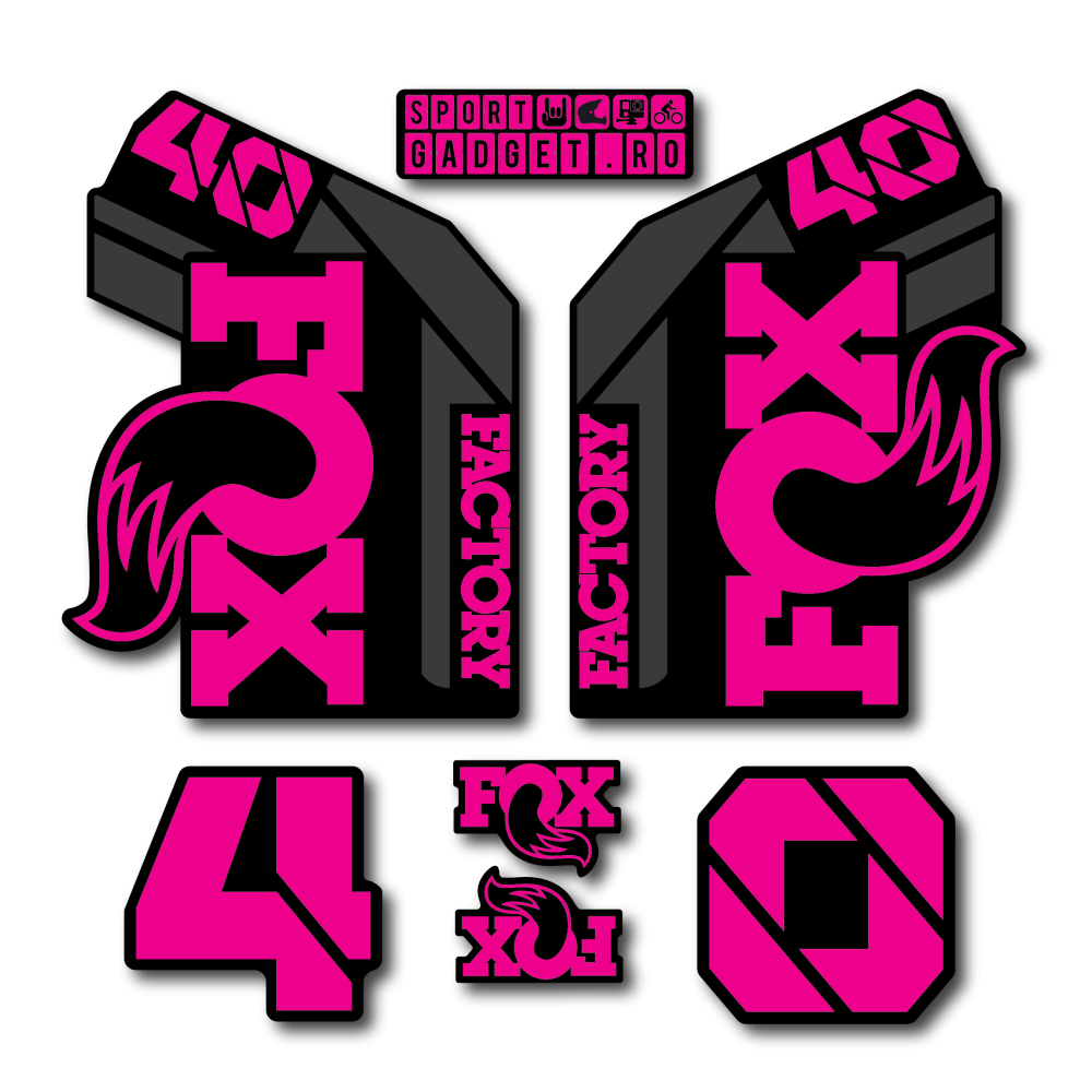 Stickere Fox 40 Factory Replica Decal Kit Midnight Magenta