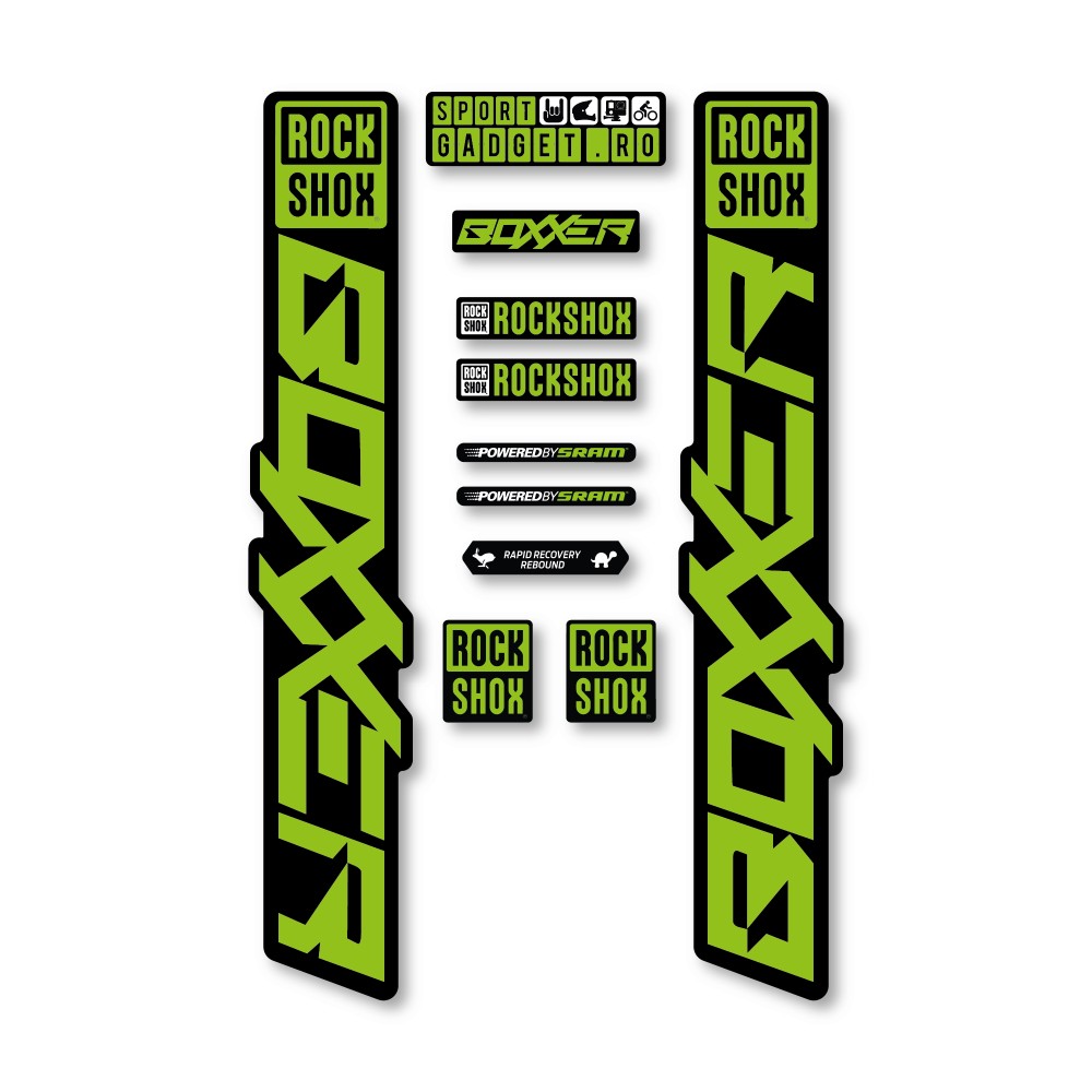 Stickere RockShox Boxxer V4 Replica Decal Kit Lime