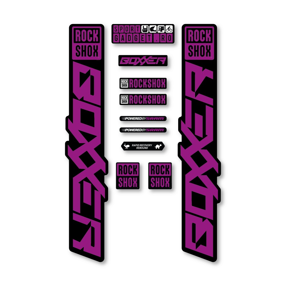 Stickere RockShox Boxxer V4 Replica Decal Kit Purple