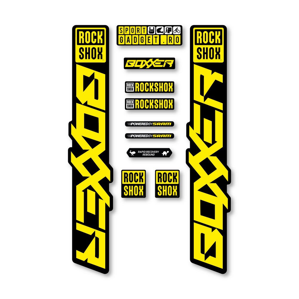 Stickere RockShox Boxxer V4 Replica Decal Kit Yellow