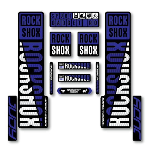 Stickere RockShox Judy V3 Replica Decal Kit Blue/White