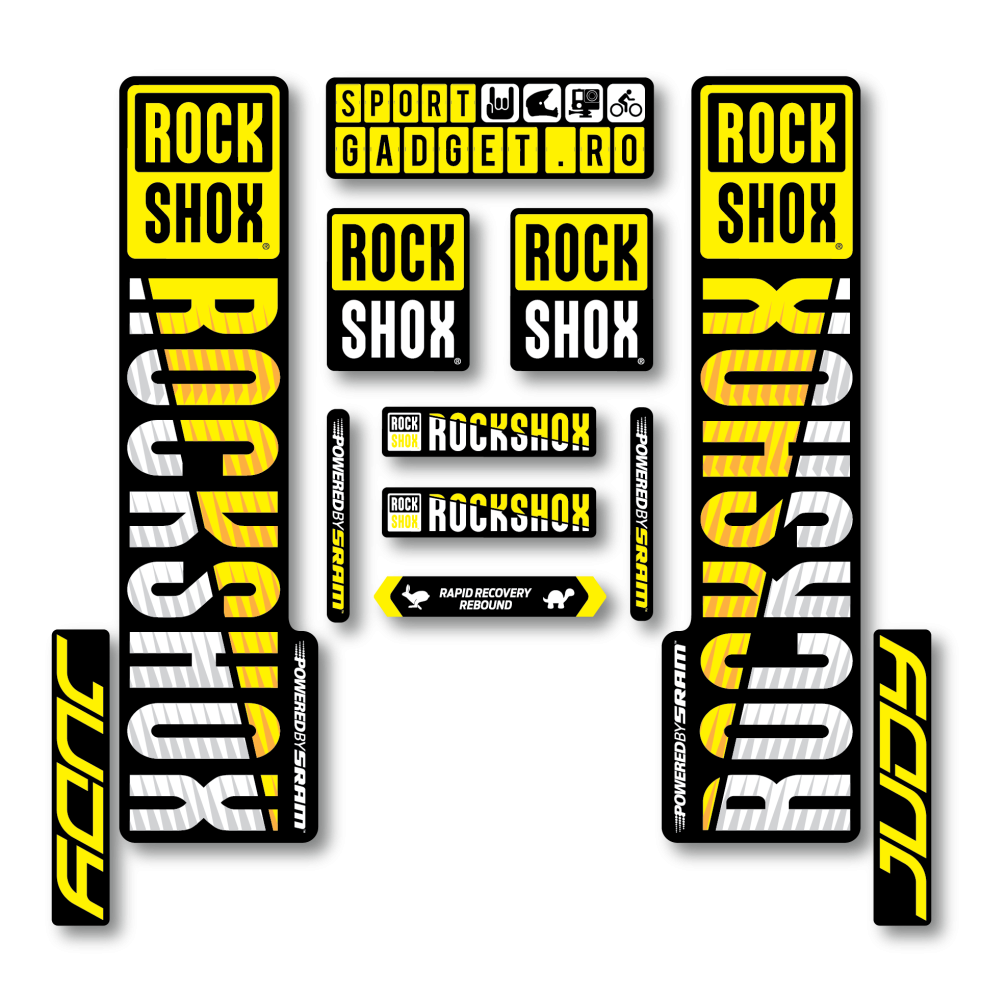 Stickere RockShox Judy V3 Replica Decal Kit Yellow/White