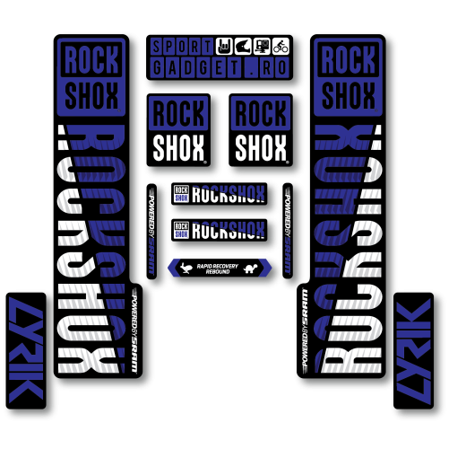 Stickere RockShox Lyrik V3 Replica Decal Kit Blue/White