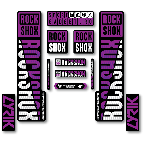 Stickere RockShox Lyrik V3 Replica Decal Kit Purple/White