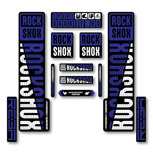 Stickere RockShox Reba V3 Replica Decal Kit Blue/White