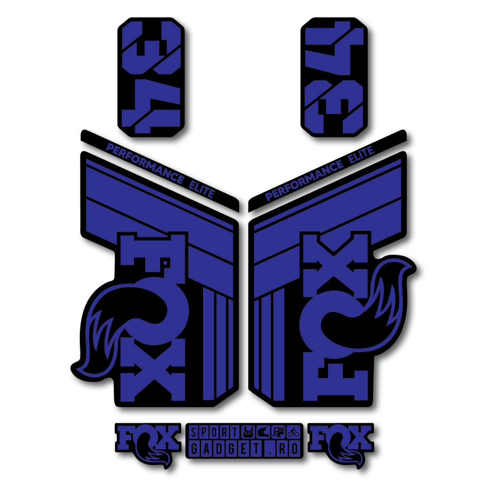 Stickere Fox 34 Performance Elite V1 Replica Decal Kit Blue