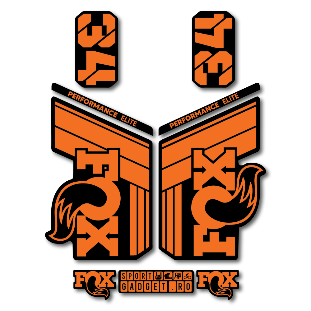 Stickere Fox 34 Performance Elite V1 Replica Decal Kit Orange