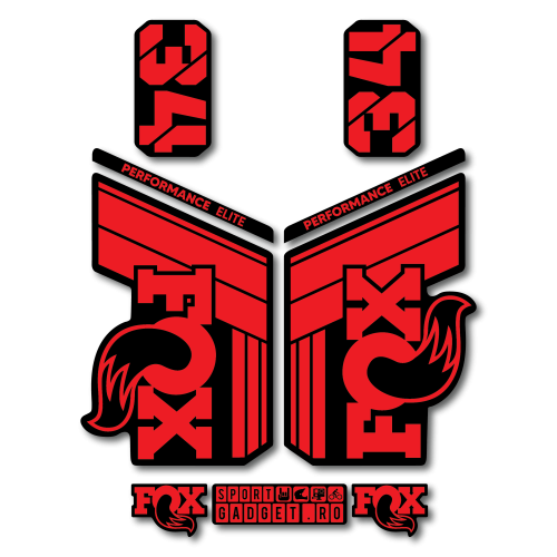 Stickere Fox 34 Performance Elite V1 Replica Decal Kit Red