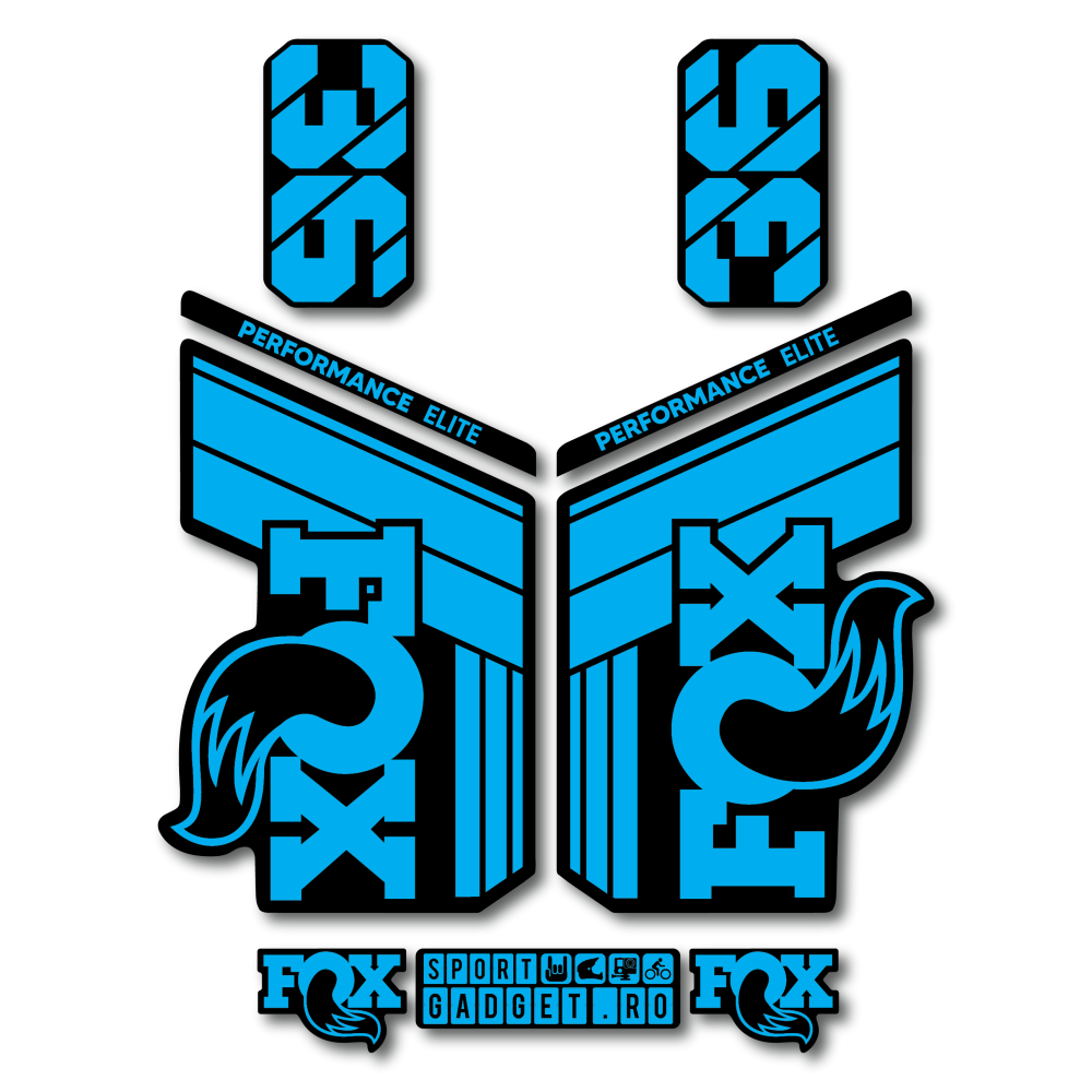 Stickere Fox 36 Performance Elite V1 Replica Decal Kit Cyan