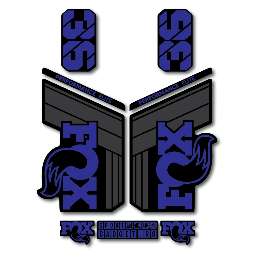 Stickere Fox 36 Performance Elite V1 Replica Decal Kit Midnight/Blue