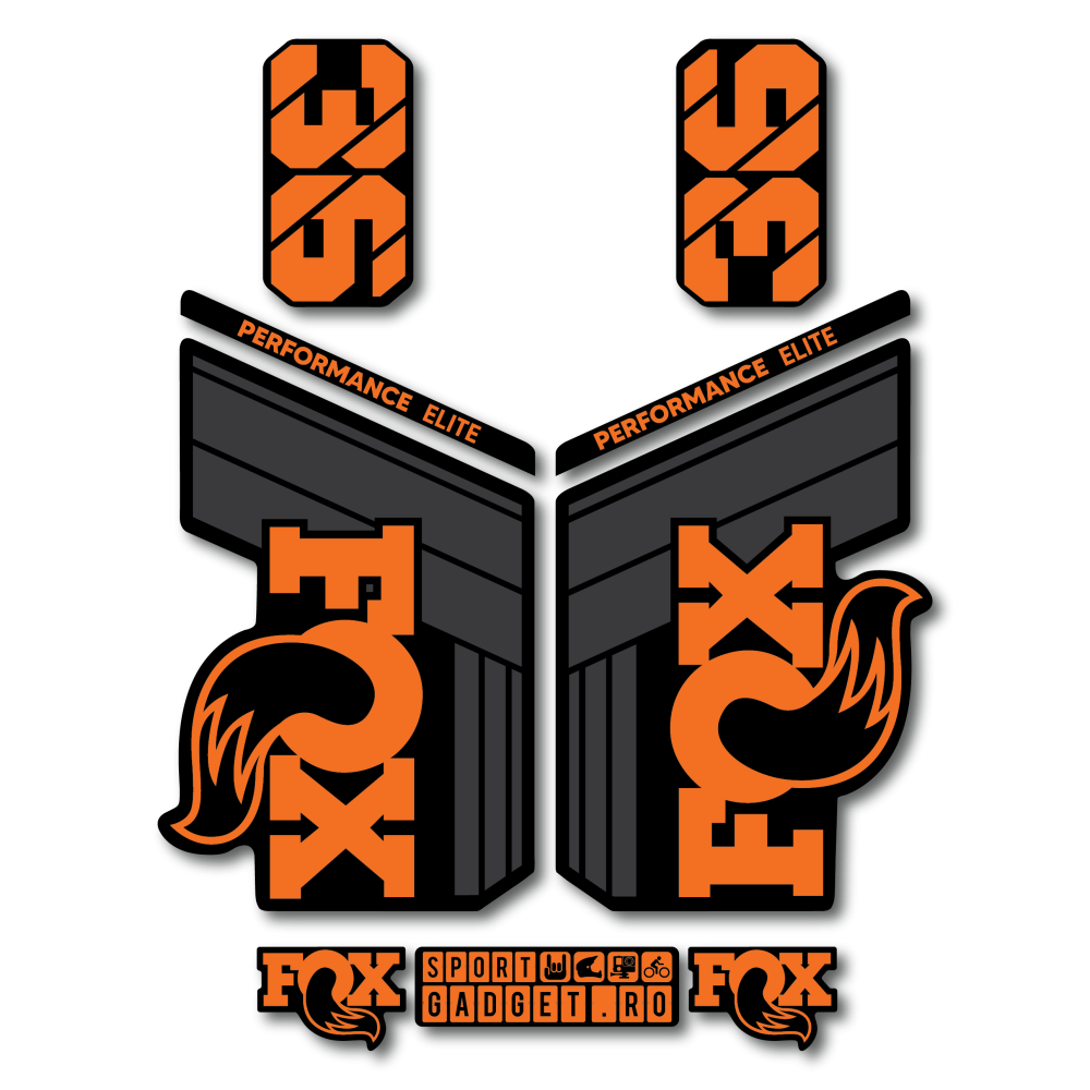 Stickere Fox 36 Performance Elite V1 Replica Decal Kit Midnight/Orange