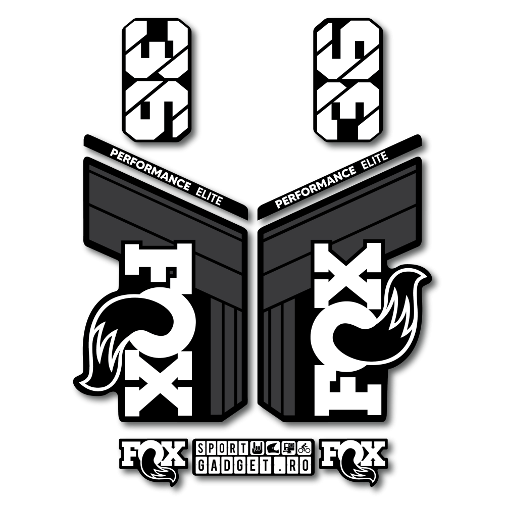 Stickere Fox 36 Performance Elite V1 Replica Decal Kit Midnight/White