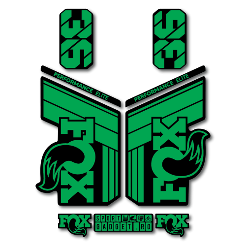 Stickere Fox 36 Performance Elite V1 Replica Decal Kit Green