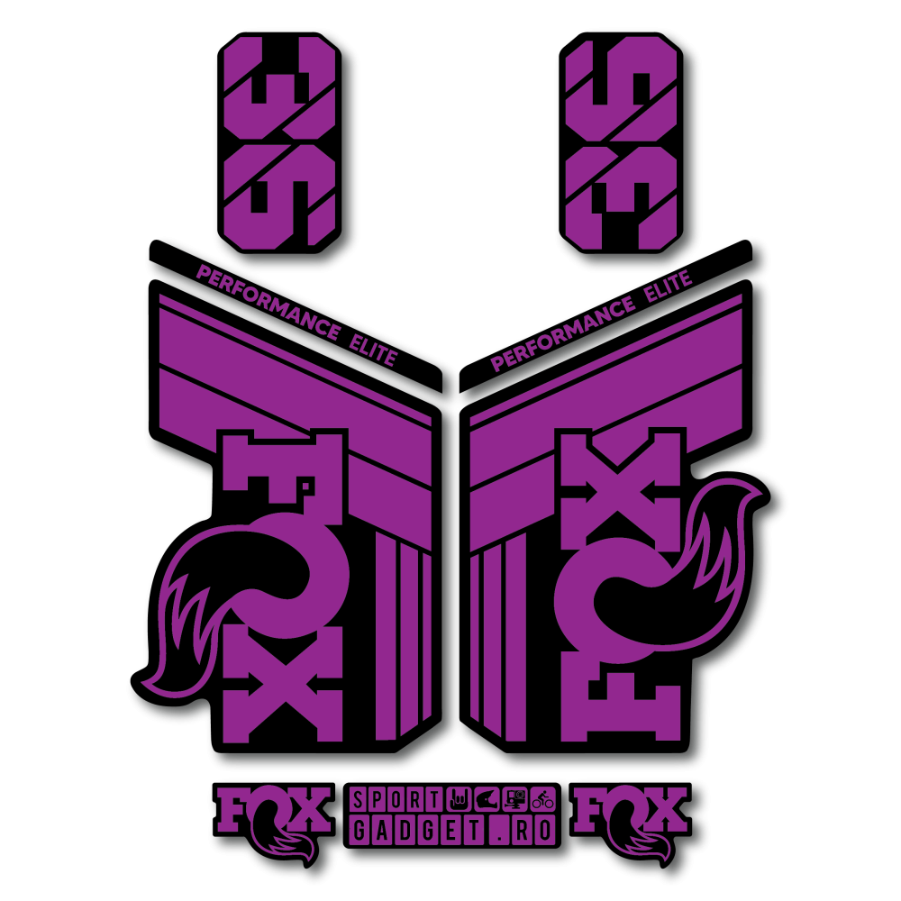 Stickere Fox 36 Performance Elite V1 Replica Decal Kit Purple